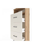 Arges Dolap Tek Raflı 3 Çekmeceli 60x30x134 Çam-Aytaşı