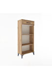 Arges Dolap 2 Raflı Tek Çekmeceli 60x30x134 Çam-Çam