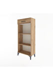 Arges Dolap 2 Raflı Tek Çekmeceli 60x30x134 Çam-Çam