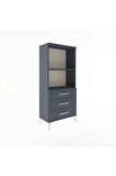 Arges Dolap 2 Raflı 3 Çekmeceli 60x30x134 Antrasit-Antrasit