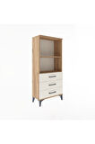 Arges Dolap 2 Raflı 3 Çekmeceli 60x30x134 Çam-Aytaşı