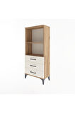 Arges Dolap 2 Raflı 3 Çekmeceli 60x30x134 Çam-Aytaşı
