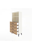 Arges Dolap 2 Raflı 4 Çekmeceli 60x30x134 Aytaşı-Çam