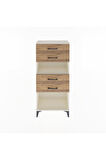 Arges Dolap Tek Raflı 4 Çekmeceli 60x30x134 Aytaşı-Çam