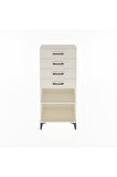 Arges Dolap Tek Raflı 4 Çekmeceli 60x30x134 Aytaşı-Aytaşı