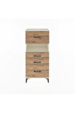 Arges Dolap Tek Raflı 4 Çekmeceli 60x30x134 Aytaşı-Çam