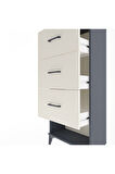 Arges Dolap 3 Çekmeceli 60x30x134 Antrasit-Aytaşı