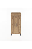 Arges Dolap 2 Raflı Tek Çekmeceli 2 Kapaklı 60x30x134 Çam-Çam