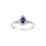 0.11 Karat Pırlanta Safir Taşlı Yüzük