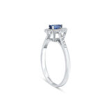 0.11 Karat Pırlanta Safir Taşlı Yüzük