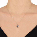 0.09 Karat Safir Renkli Pırlanta Kolye