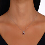 0.10 Karat Yakut Taşlı Pırlanta Kolye