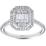 0.45 Karat Baget Pırlanta Yüzük