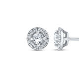 0.45 Karat Pırlanta Tektaş Küpe