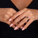 0.16 Karat Yakut Taşlı Pırlanta Yüzük