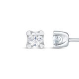 0.62 Karat Pırlanta Tektaş Küpe