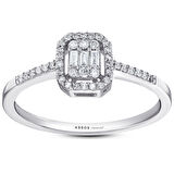 0.18 Karat Baget Pırlanta Yüzük