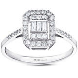 0.38 Karat Baget Pırlanta Yüzük