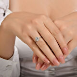 0.14 Karat Topaz Taşlı Pırlanta Yüzük