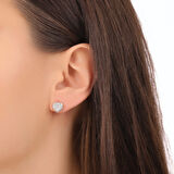 0.26 Karat Pırlanta Kalp Küpe