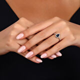 0.16 Karat Safir Taşlı Pırlanta Yüzük