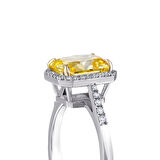 0.20 Karat Pırlanta Sarı Violet Taşlı Yüzük