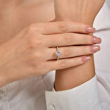 Pembe Topaz Taşlı Pırlanta Yüzük