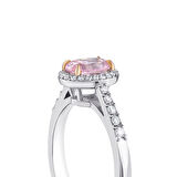 Pembe Topaz Taşlı Pırlanta Yüzük