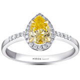 0.11 Karat Pırlanta Violet Taşlı Yüzük