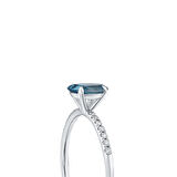 0.07 Karat London Blue Topaz Taşlı Pırlanta Yüzük
