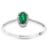 0.10 Karat Zümrüt Taşlı Pırlanta Yüzük