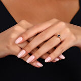 0.11 Karat Safir Taşlı Pırlanta Yüzük