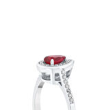 0.18 Karat Yakut Taşlı Pırlanta Yüzük