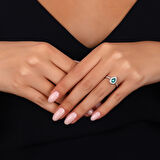 0.18 Karat Zümrüt Taşlı Pırlanta Yüzük