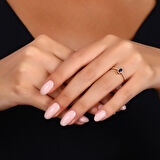 0.10 Karat Safir Taşlı Pırlanta Yüzük