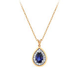 0.10 Karat Safir Taşlı Pırlanta Kolye