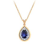 0.10 Karat Safir Taşlı Pırlanta Kolye