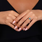 0.10 Karat Zümrüt Taşlı Pırlanta Yüzük