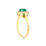 0.19 Karat Zümrüt Taşlı Pırlanta Yüzük