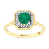 0.19 Karat Zümrüt Taşlı Pırlanta Yüzük