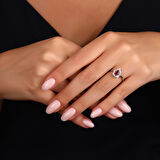 0.07 Karat Yakut Taşlı Pırlanta Yüzük