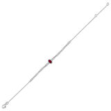 0.28 Karat Yakut Taşlı Pırlanta Bileklik