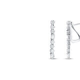 0.34 Karat Pırlanta Su Yolu Küpe