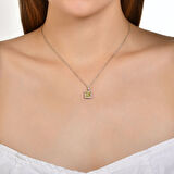 Sarı Topaz Taşlı Pırlanta Kolye