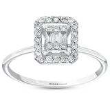 0.24 Karat Pırlanta Baget Yüzük