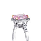 Pembe Violet Taşlı Pırlanta Yüzük