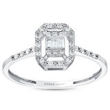 0.14 Karat Baget Pırlanta Yüzük