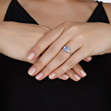 0.11 Karat Violet Taşlı Pırlanta Yüzük