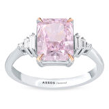 0.11 Karat Violet Taşlı Pırlanta Yüzük