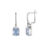 0.29 Karat Violet Taşlı Pırlanta Küpe